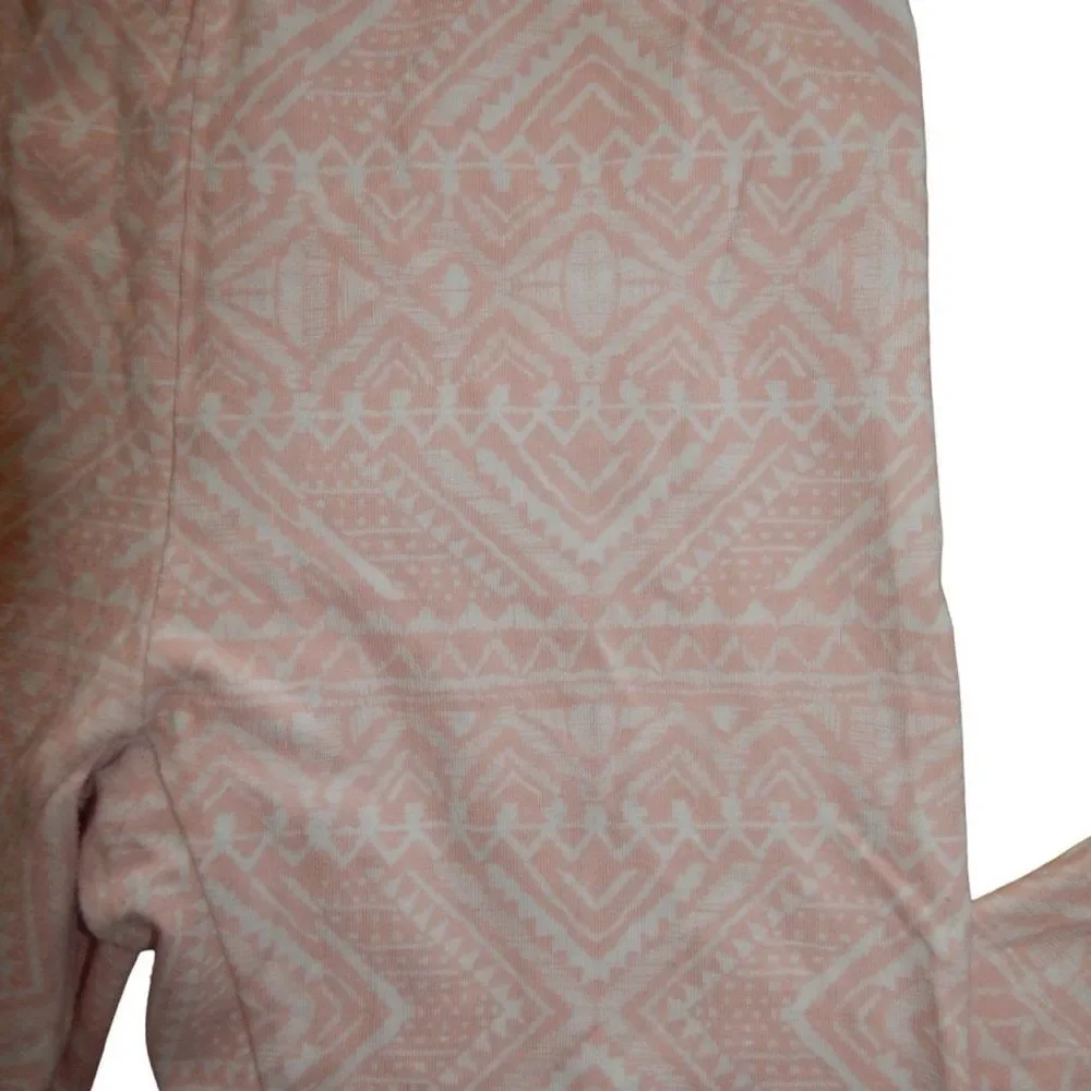 The Children's Place girls medium 7/8 pink white tribal print leggings stretch
